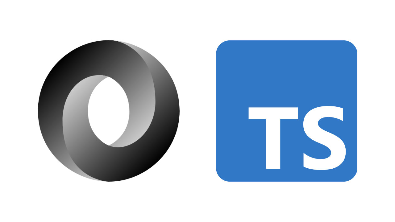 Logo TypeScript et logo JSON