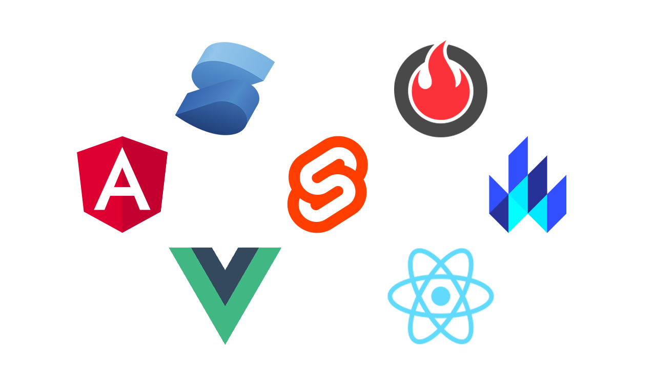 Une image montrant les logos des frameworks